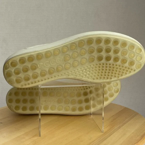 Ecco Women's Cream Woven Slip-On Sneakers - Picture 9 of 12